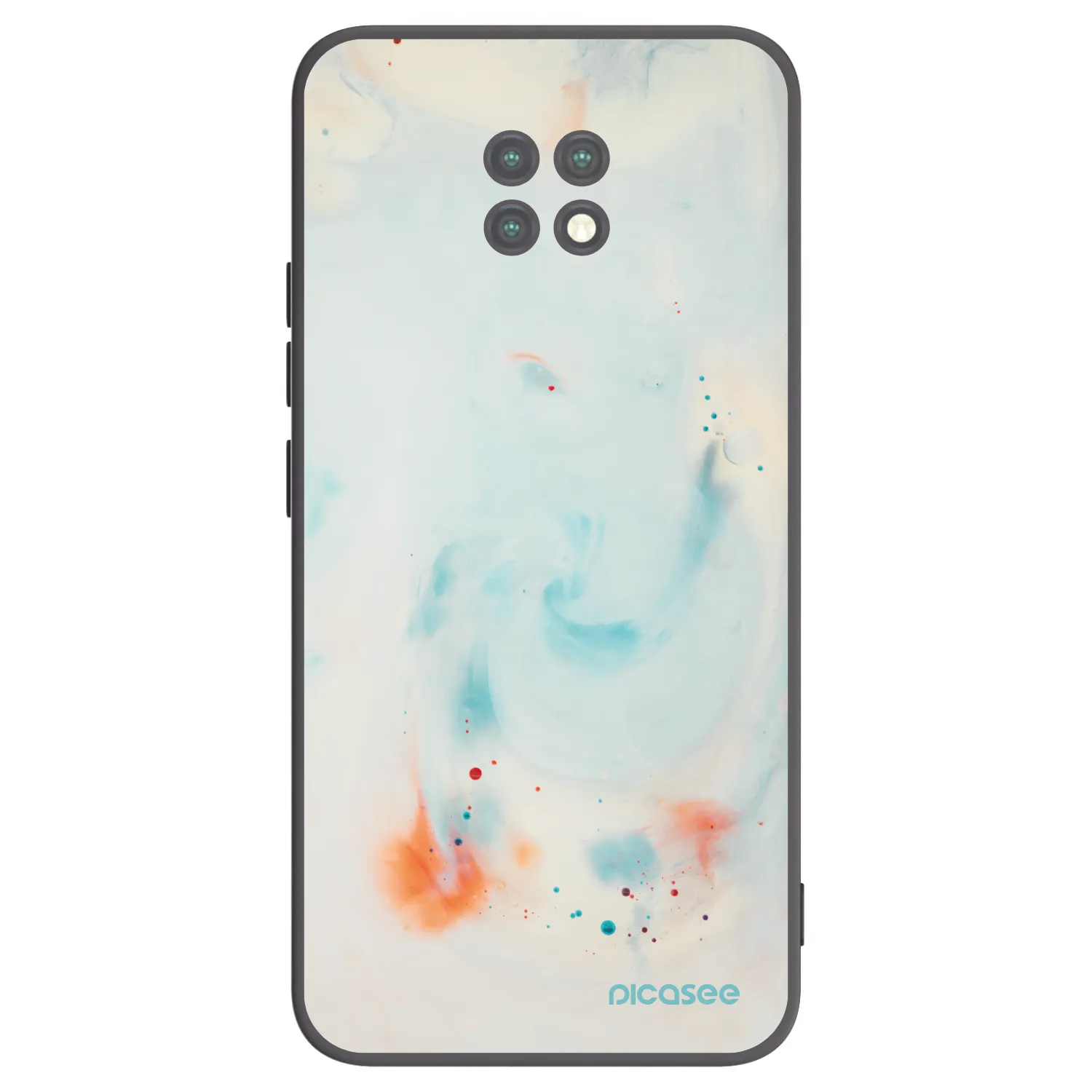 Picasee silikonski črni ovitek za Xiaomi Redmi Note 9T - Splash