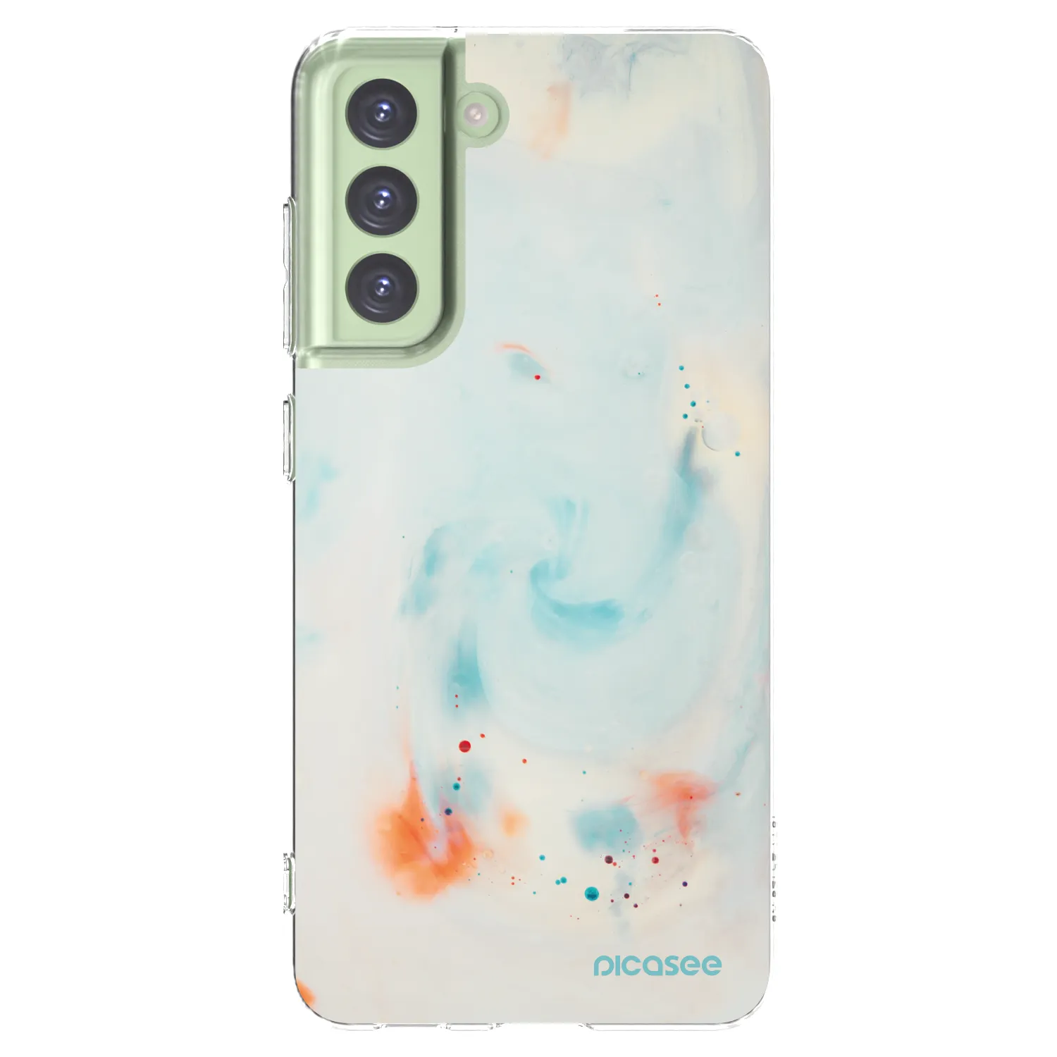 Picasee silikonski prozorni ovitek za Samsung Galaxy S21 FE 5G - Splash