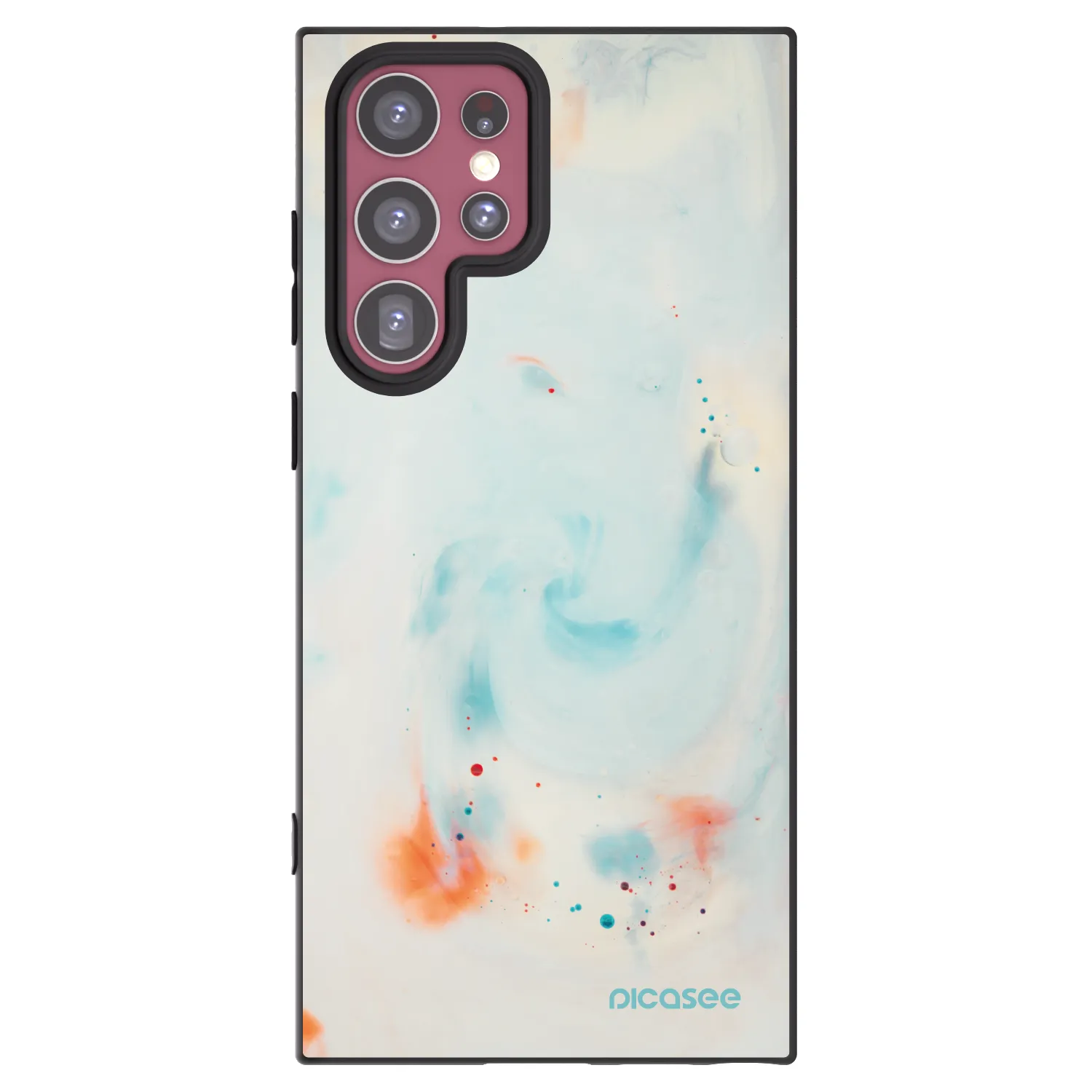 Picasee silikonski črni ovitek za Samsung Galaxy S22 Ultra 5G - Splash