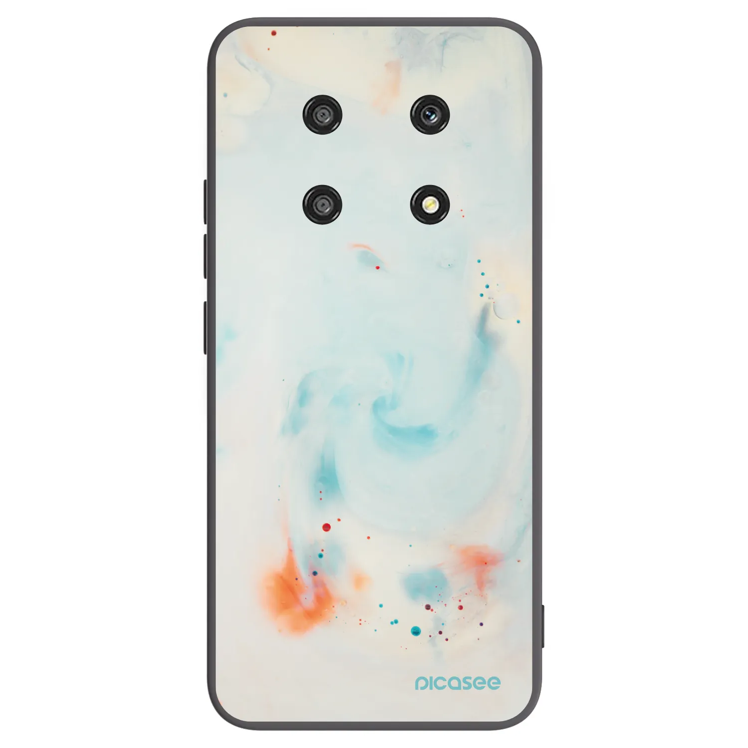 Picasee silikonski črni ovitek za Honor Magic4 Lite 5G - Splash