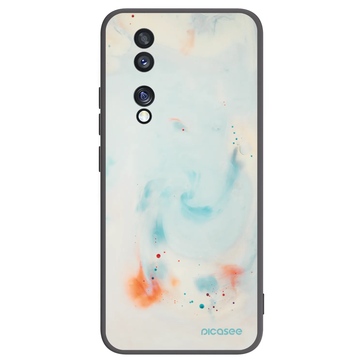 Picasee silikonski črni ovitek za Honor 70 - Splash