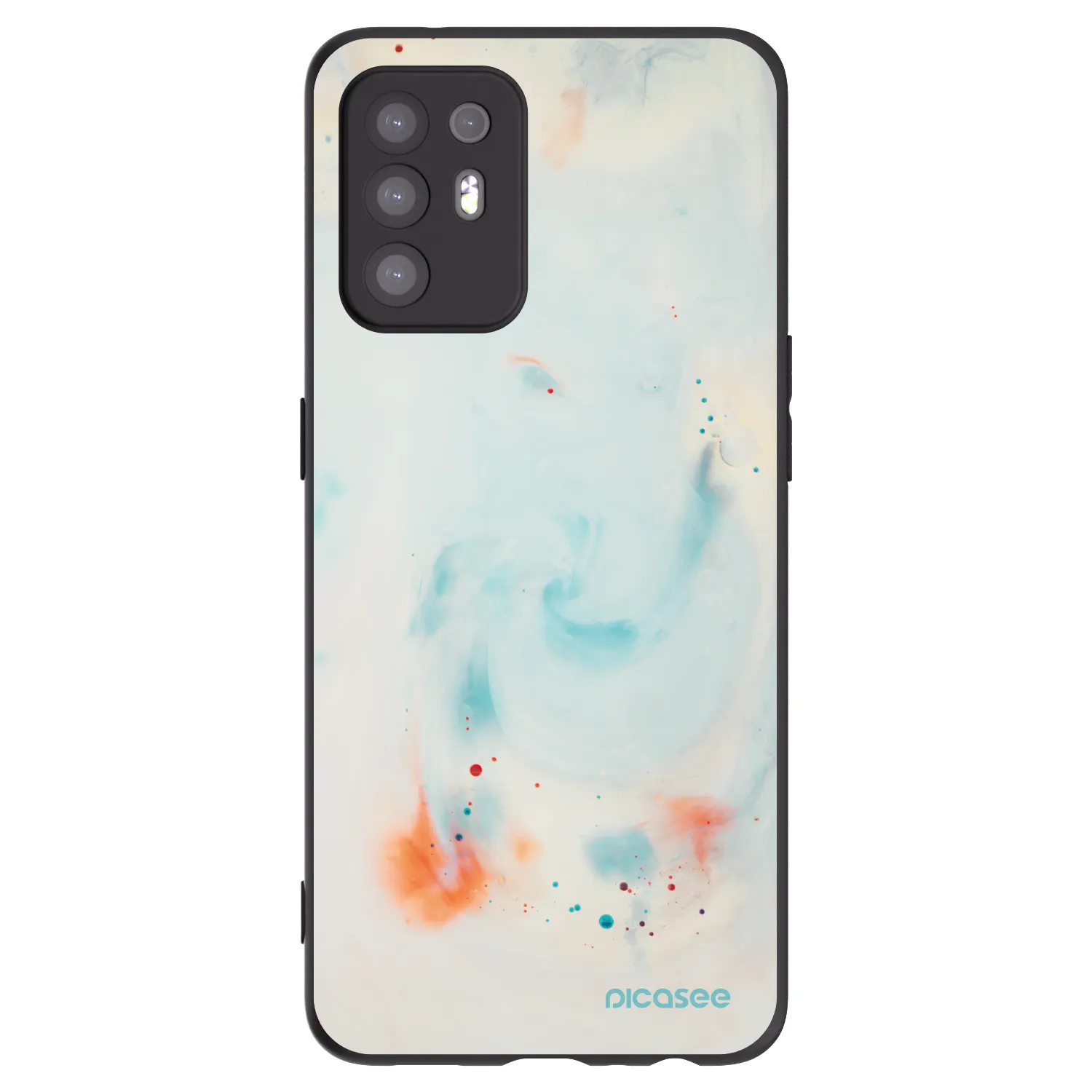 Picasee silikonski črni ovitek za OPPO A94 5G - Splash