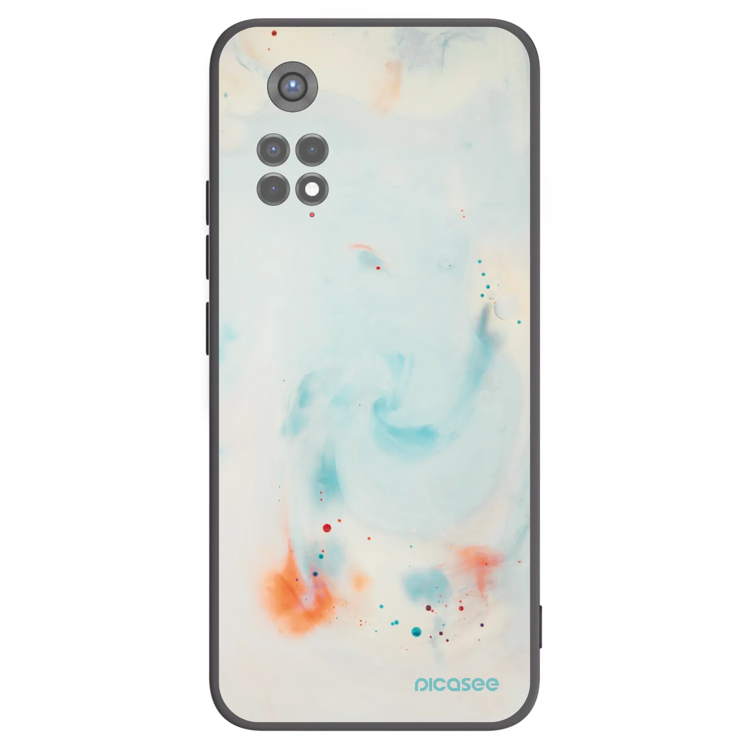 Picasee silikonski črni ovitek za Xiaomi Redmi Note 11S 5G - Splash
