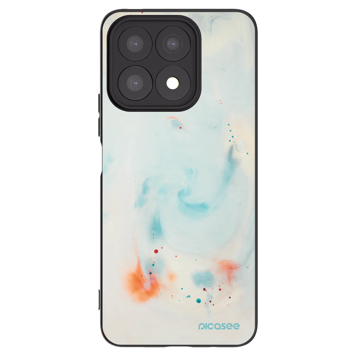 Picasee silikonski črni ovitek za Honor X8a - Splash