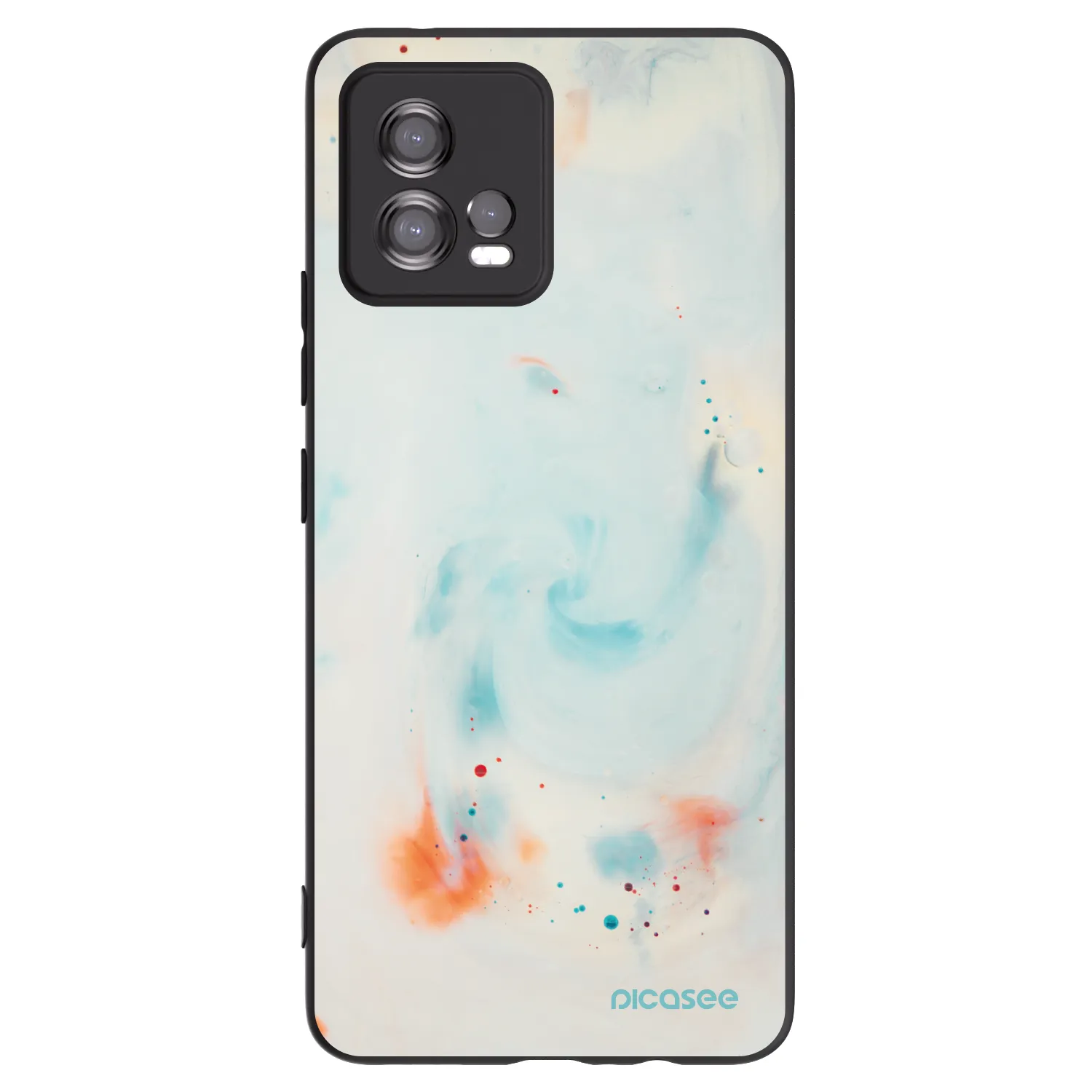 Picasee silikonski črni ovitek za Motorola Moto G72 - Splash