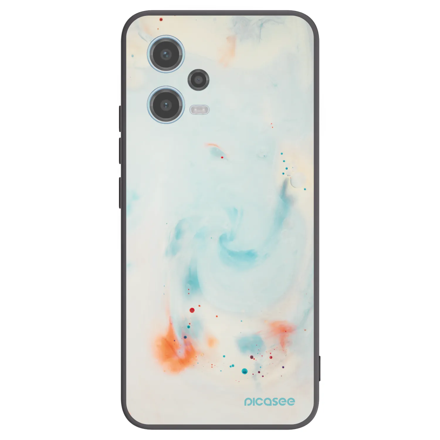 Picasee silikonski črni ovitek za Xiaomi Redmi Note 12 5G - Splash