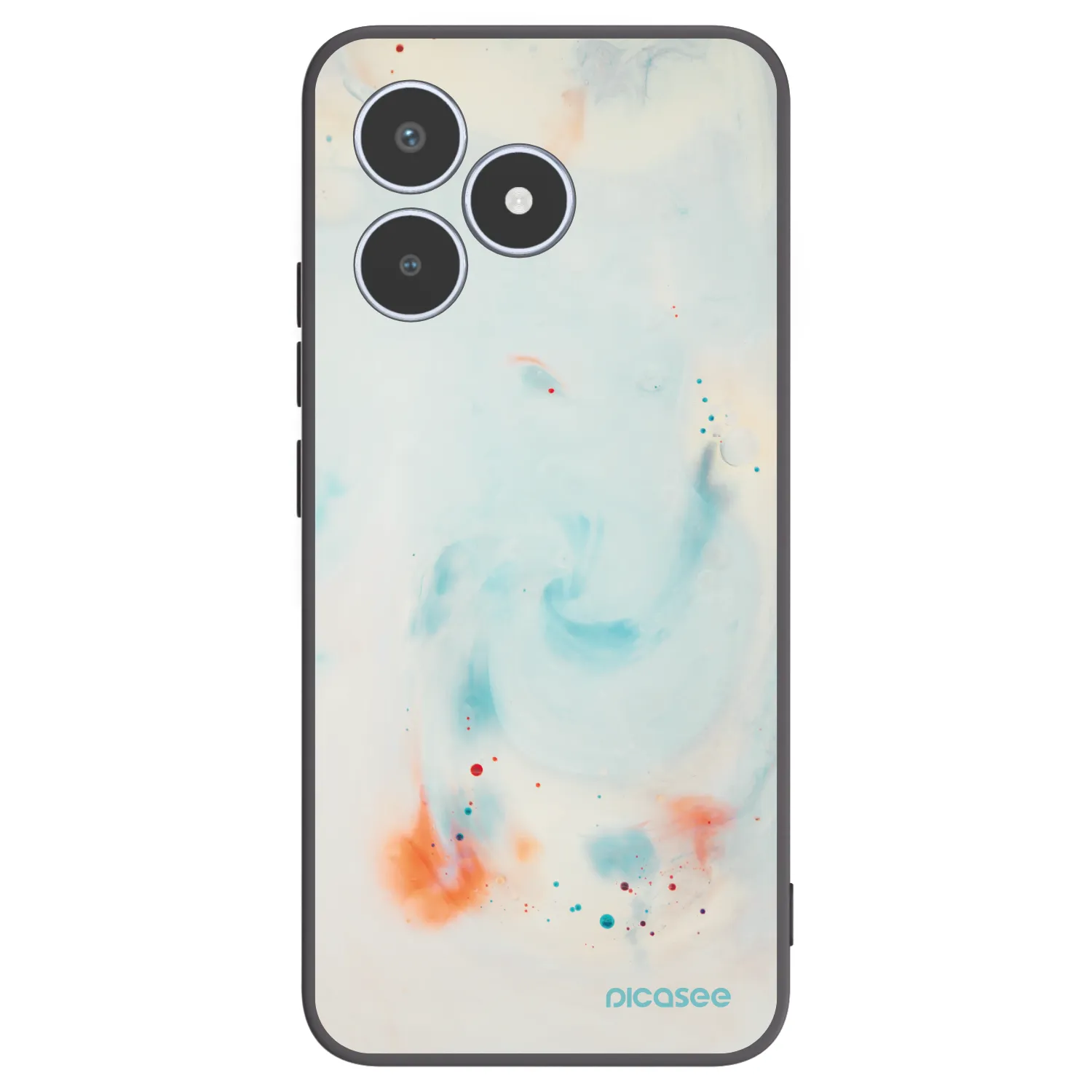 Picasee silikonski črni ovitek za Realme C53 - Splash