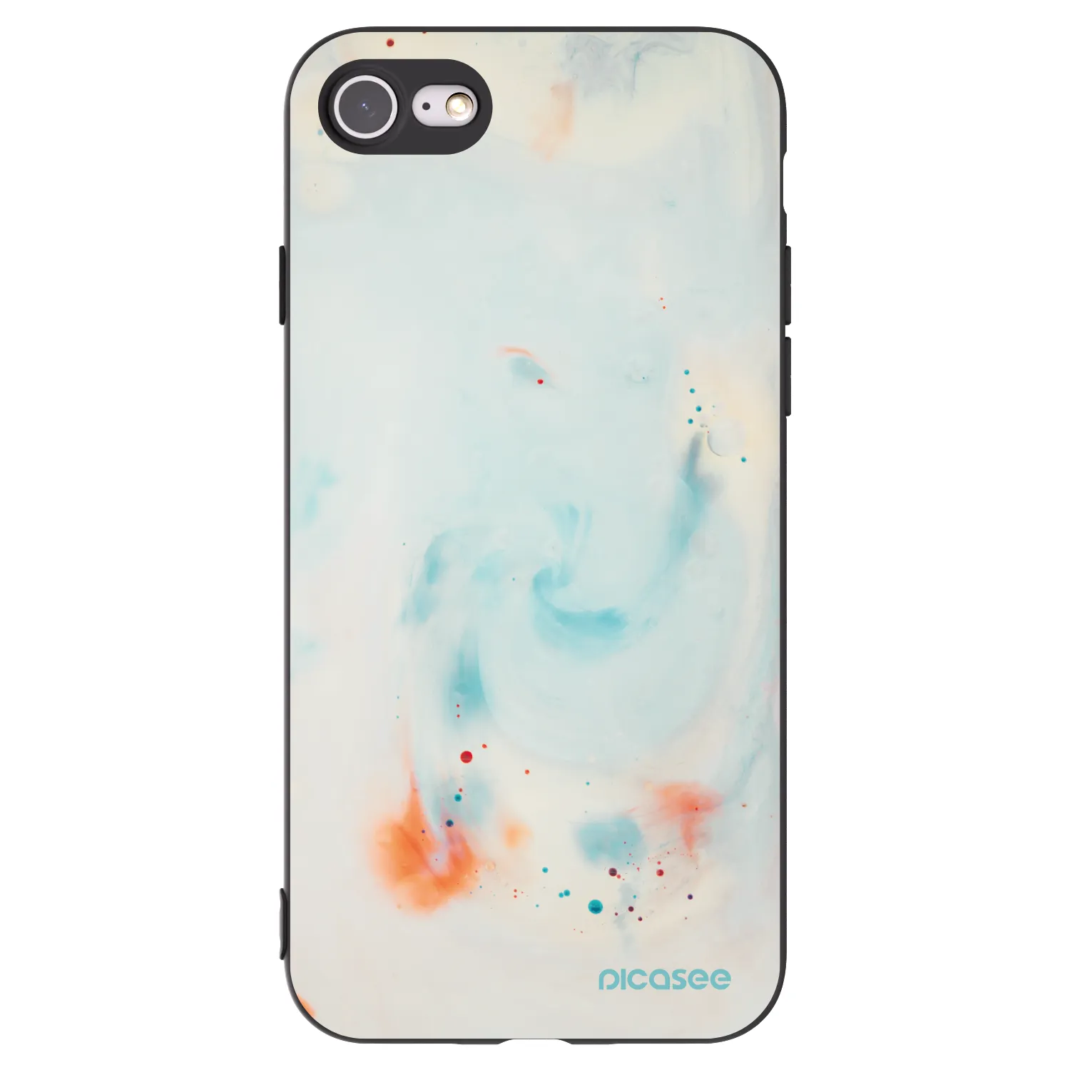 Picasee silikonski črni ovitek za Apple iPhone 8 - Splash