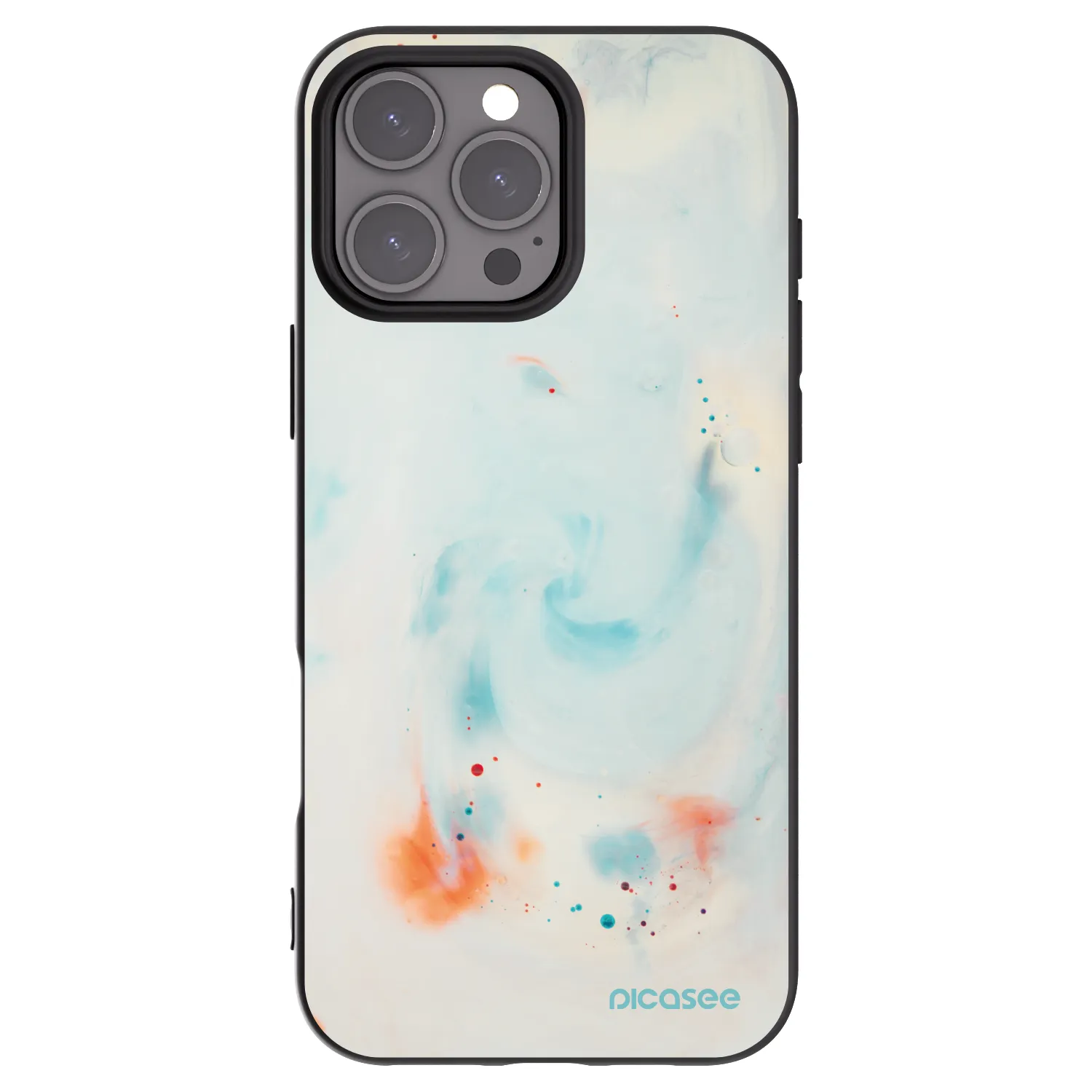 Picasee silikonski črni ovitek za Apple iPhone 16 Pro Max - Splash