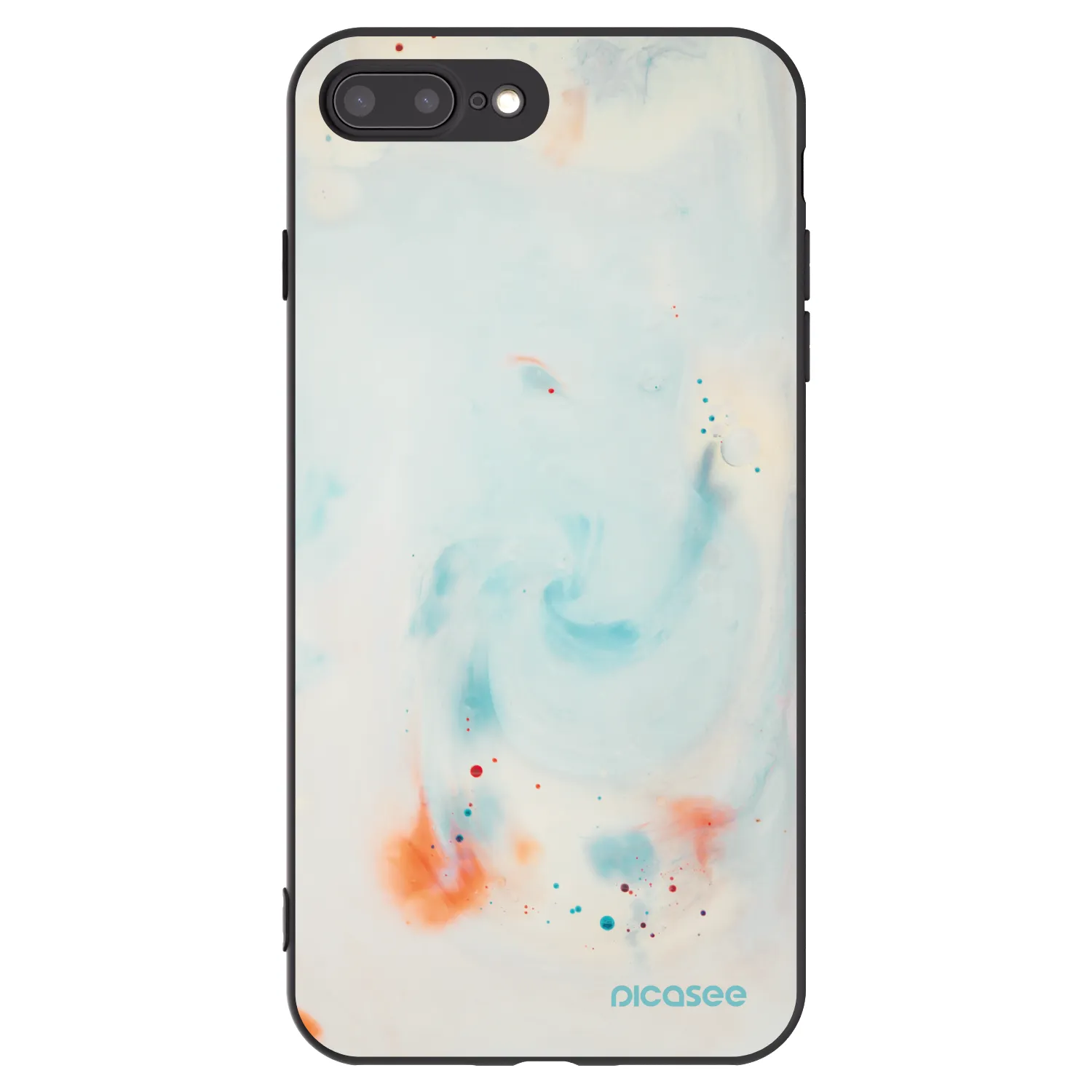 Picasee silikonski črni ovitek za Apple iPhone 7 Plus - Splash