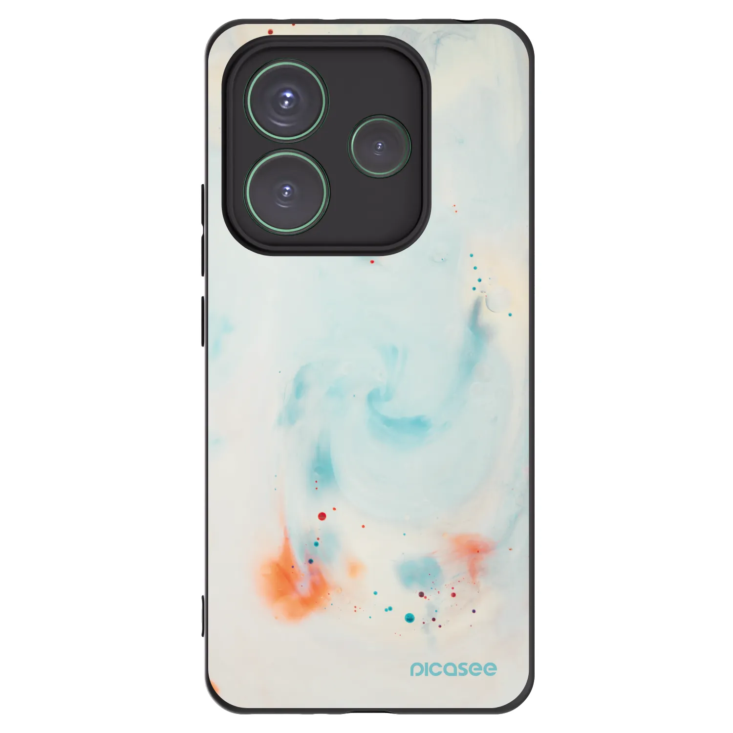 Picasee silikonski črni ovitek za Xiaomi Redmi Note 14 5G - Splash
