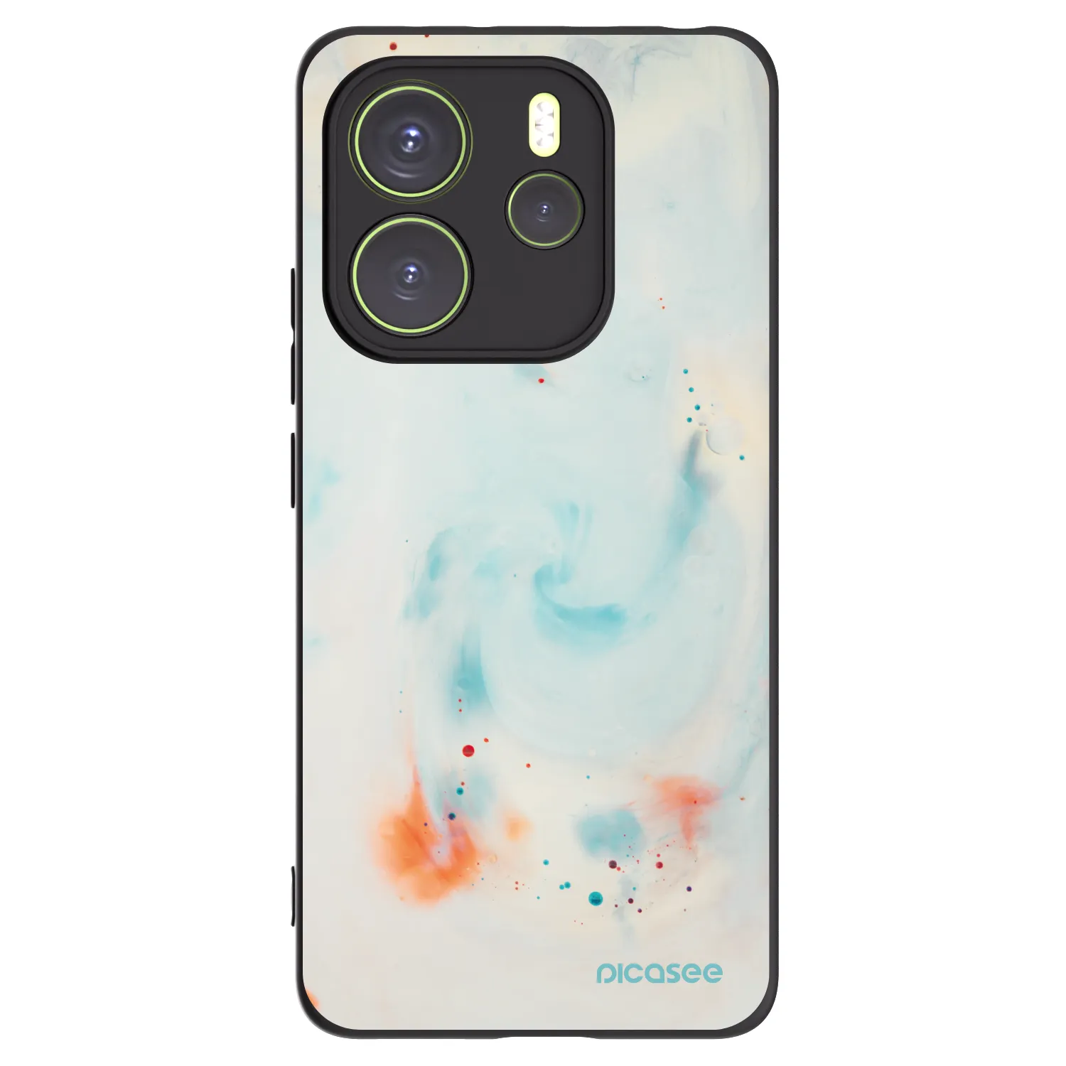 Picasee silikonski črni ovitek za Xiaomi Redmi Note 14 4G - Splash
