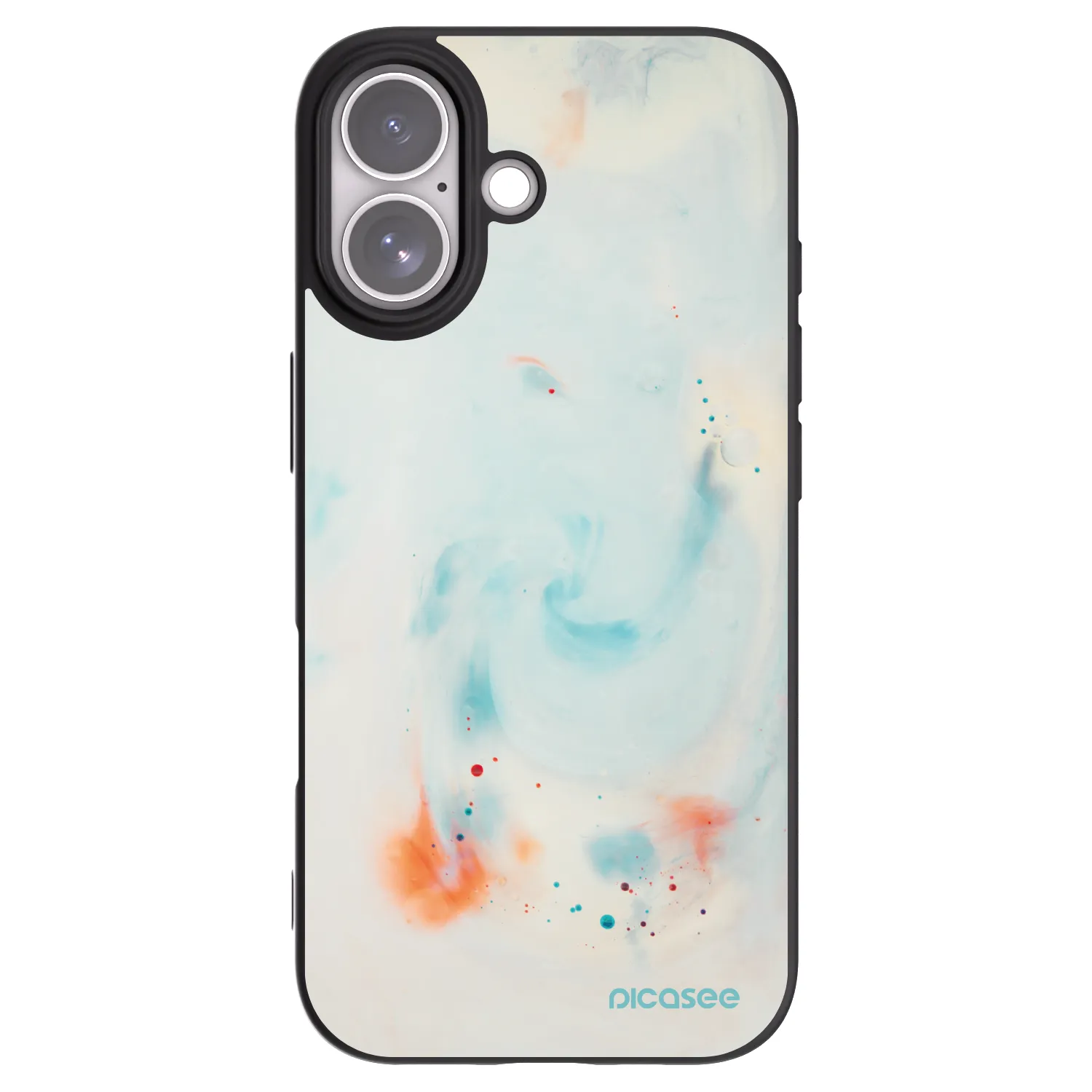 Picasee silikonski črni ovitek za Apple iPhone 17 - Splash