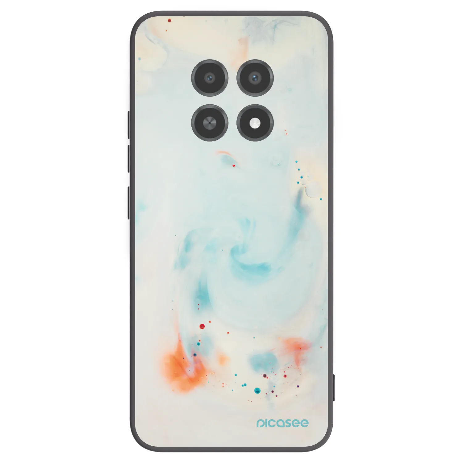 Picasee silikonski črni ovitek za Realme 12X - Splash