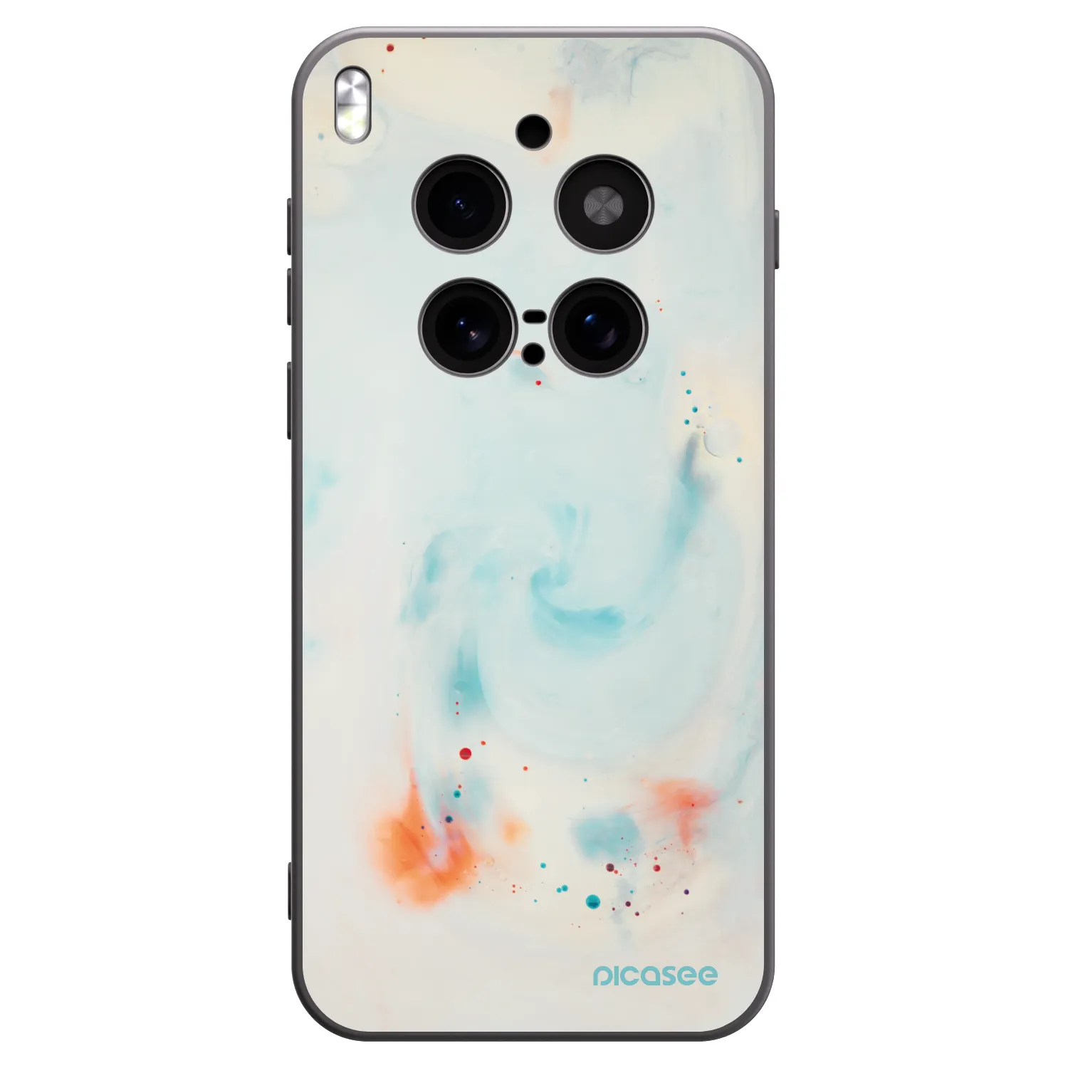 Picasee silikonski črni ovitek za Vivo X300 Pro - Splash