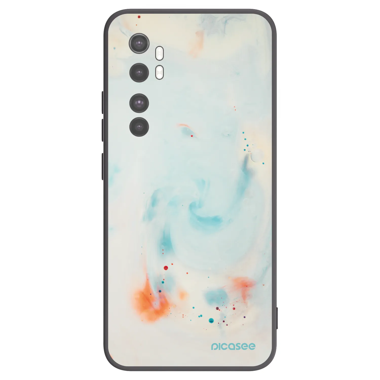 Picasee silikonski črni ovitek za Xiaomi Mi Note 10 Lite - Splash