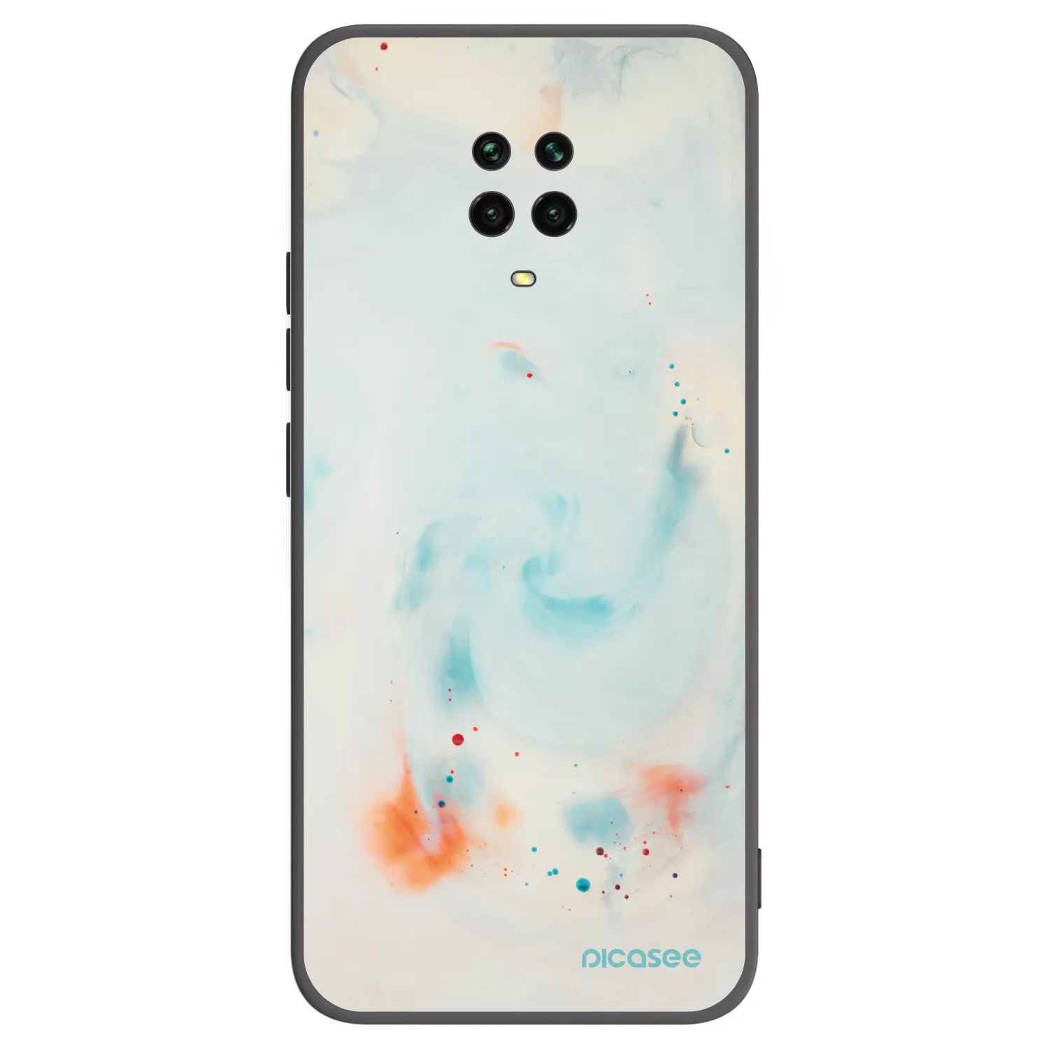 Picasee silikonski črni ovitek za Xiaomi Redmi Note 9S - Splash