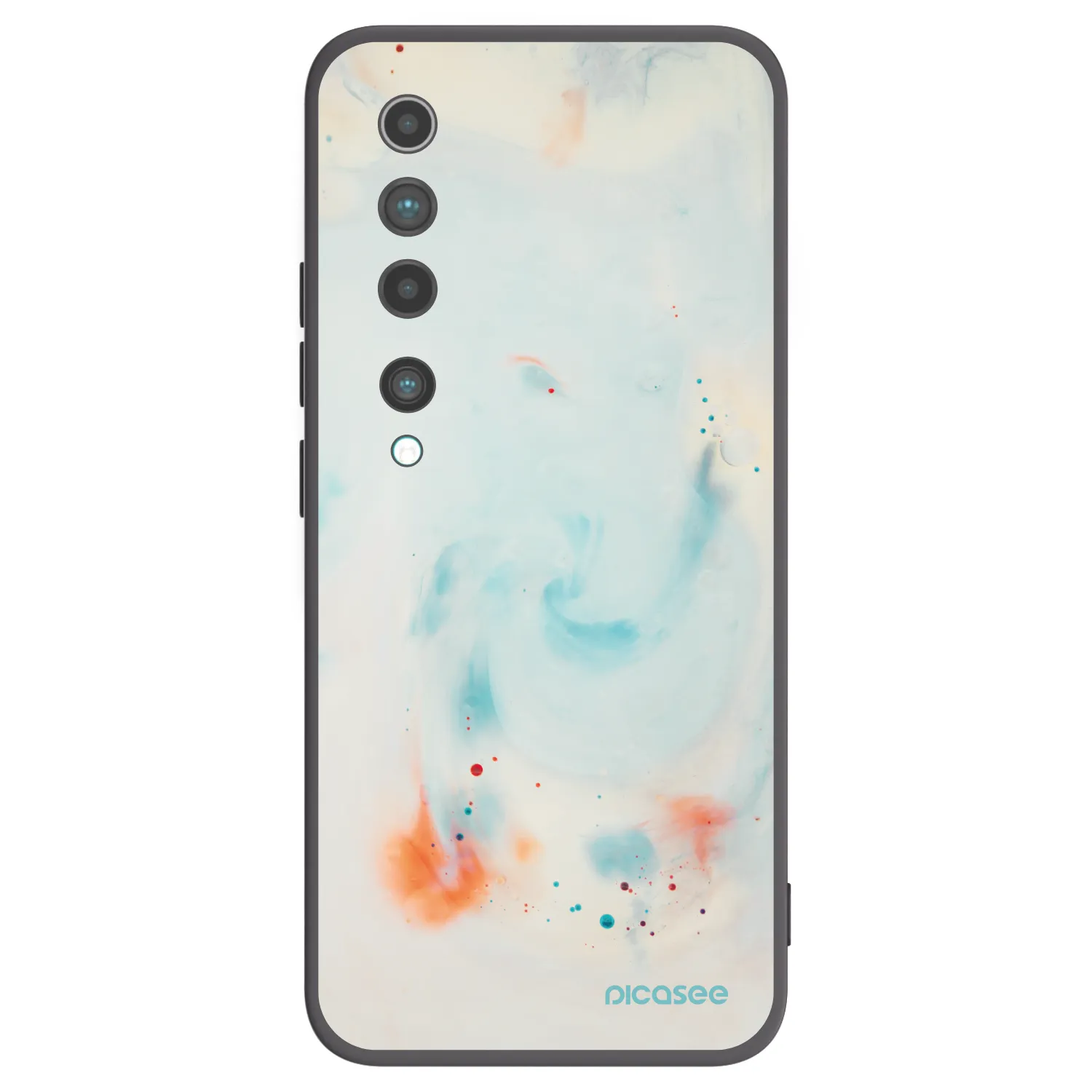 Picasee silikonski črni ovitek za Xiaomi Mi 10 - Splash