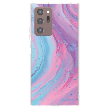 Picasee silikonski prozorni ovitek za Samsung Galaxy Note 20 Ultra - Pink liquid