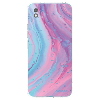 Picasee silikonski črni ovitek za Xiaomi Redmi 9A - Pink liquid