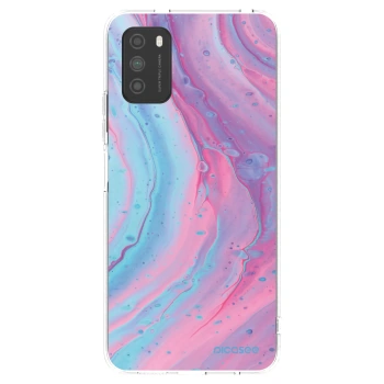 Picasee silikonski prozorni ovitek za Xiaomi Poco M3 - Pink liquid