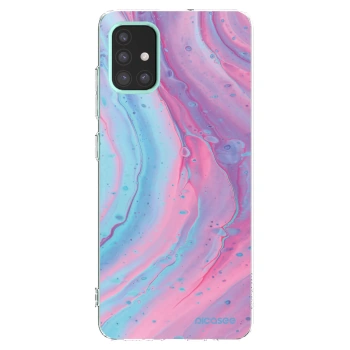 Picasee silikonski prozorni ovitek za Samsung Galaxy M31s - Pink liquid