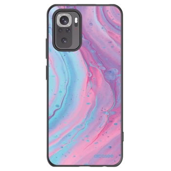 Picasee silikonski črni ovitek za Xiaomi Redmi Note 10 - Pink liquid