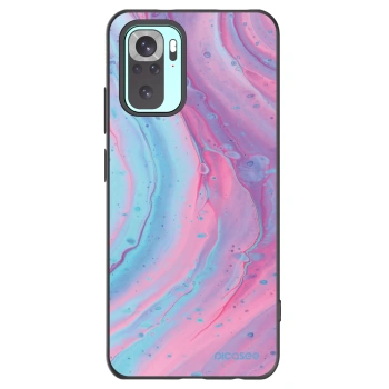 Picasee silikonski črni ovitek za Xiaomi Redmi Note 10 Pro - Pink liquid