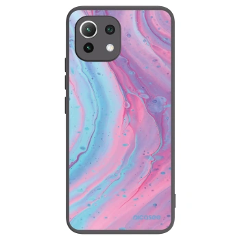 Picasee silikonski črni ovitek za Xiaomi Mi 11 Lite - Pink liquid