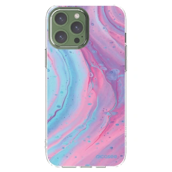 Picasee silikonski prozorni ovitek za Apple iPhone 13 Pro Max - Pink liquid