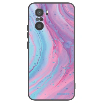 Picasee silikonski črni ovitek za Xiaomi Poco F3 - Pink liquid