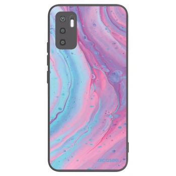 Picasee silikonski črni ovitek za Xiaomi Redmi Note 10 5G - Pink liquid