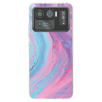 Picasee silikonski prozorni ovitek za Xiaomi Mi 11 Ultra - Pink liquid