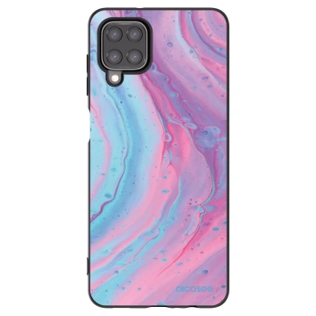 Picasee silikonski črni ovitek za Samsung Galaxy M12 M127F - Pink liquid
