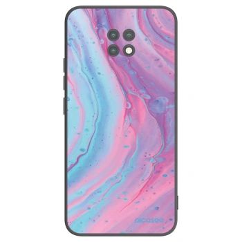 Picasee silikonski črni ovitek za Xiaomi Redmi Note 9T - Pink liquid