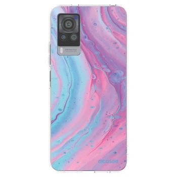 Picasee silikonski prozorni ovitek za Vivo X60 Pro 5G - Pink liquid