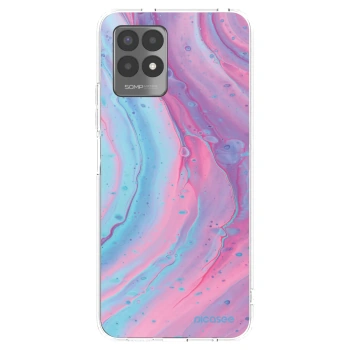 Picasee silikonski prozorni ovitek za Realme 8i - Pink liquid