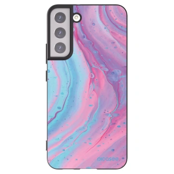 Picasee silikonski črni ovitek za Samsung Galaxy S22+ 5G - Pink liquid