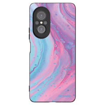 Picasee silikonski črni ovitek za Huawei Nova 9 SE - Pink liquid