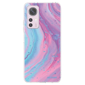Picasee silikonski prozorni ovitek za Xiaomi 12 - Pink liquid