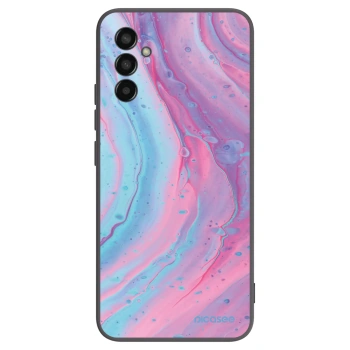 Picasee silikonski črni ovitek za Samsung Galaxy M13 M135F - Pink liquid