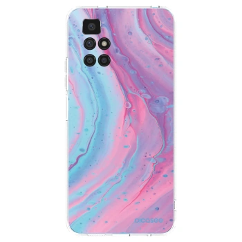 Picasee silikonski prozorni ovitek za Xiaomi Redmi 10 (2022) - Pink liquid