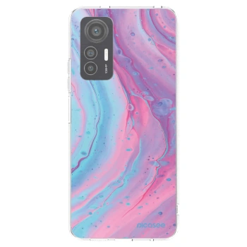 Picasee silikonski prozorni ovitek za Xiaomi 12 Lite - Pink liquid