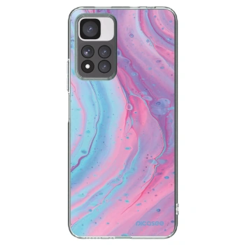 Picasee silikonski prozorni ovitek za Xiaomi Redmi Note 11 Pro+ 5G - Pink liquid