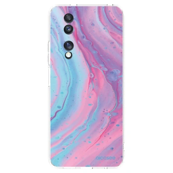 Picasee silikonski prozorni ovitek za Honor 70 - Pink liquid