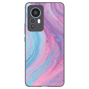 Picasee silikonski črni ovitek za Xiaomi 12T Pro - Pink liquid