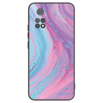 Picasee silikonski črni ovitek za Xiaomi Poco M4 Pro - Pink liquid
