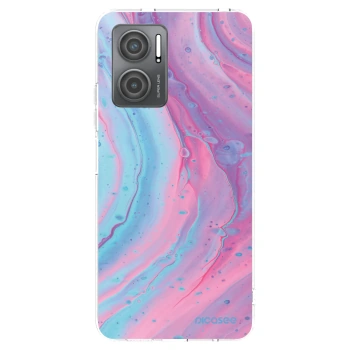 Picasee silikonski prozorni ovitek za Xiaomi Redmi 10 5G - Pink liquid