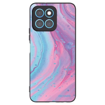 Picasee silikonski črni ovitek za Honor X6 - Pink liquid