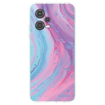 Picasee silikonski prozorni ovitek za Xiaomi Poco X5 - Pink liquid